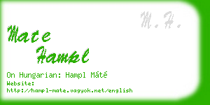 mate hampl business card