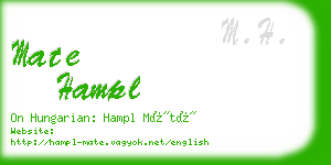 mate hampl business card